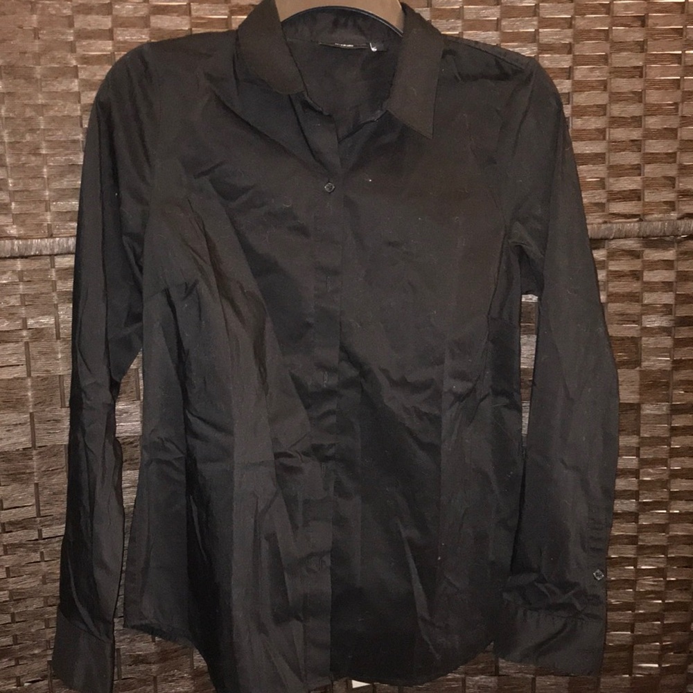 Black button down